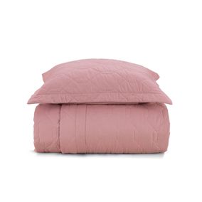 Cubrecama Karsten Liss 1.5 plazas 180 hilos Rosa