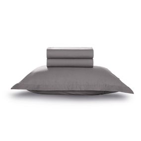 Juego de sábanas Karsten Liss 1.5 plazas 180 hilos Gris