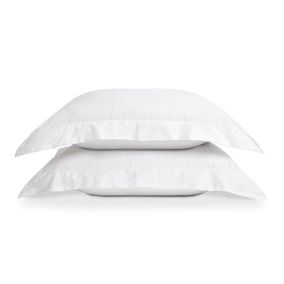 Juego de fundas de almohada Karsten Domos 270 hilos Blanco