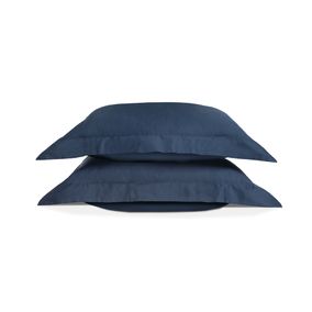 Juego de fundas de almohada Karsten Domos 270 hilos Azul Marino