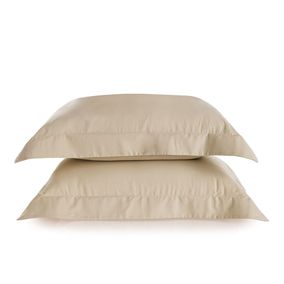 Juego de fundas de almohada Karsten Domos 270 hilos Beige