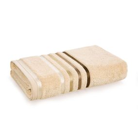 Sábana de baño Karsten Lumina 500gr 86 x 150 cm Beige/Marrón