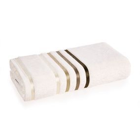 Sábana de baño Karsten Lumina 500gr 86 x 150 cm Ivory/Beige