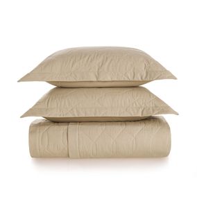 Cubrecama Karsten Liss Súper King 180 hilos Beige