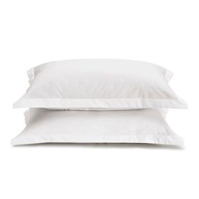 Juego de fundas de almohada Karsten Liss 180 hilos Blanco