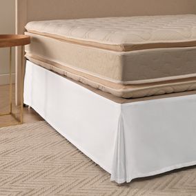 Faldón para cama Karsten Mila 2 plazas 180 hilos Blanco