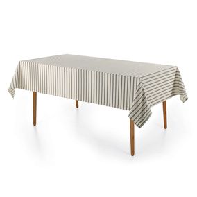 Mantel Karsten Zaira -Siempre Limpio- 160x320 Blanco/Cafe