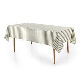 Mantel Karsten Zaira -Siempre Limpio- 160x320 Blanco/Verde