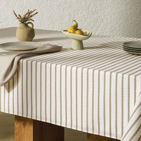 Mantel Karsten Zaira -Siempre Limpio- 160x320 Blanco/Verde