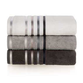Toalla de baño Karsten Lumina 70x140 cms Grafito/Gris