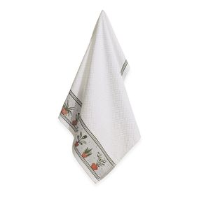 Paño de cocina Plantas Blanco