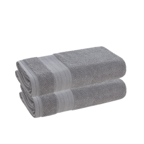 Juego 2 Toallas de Baño Karsten Empire 380gr Gris
