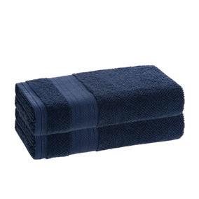 Juego 2 Sábanas de Baño Karsten Empire 380gr Azul Marino