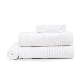 Juego Toallas de Baño Karsten 4 Piezas Empire 380gr Blanco