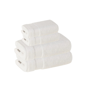 Set toalla sábana 4 piezas 600gr 100% algodón blanca